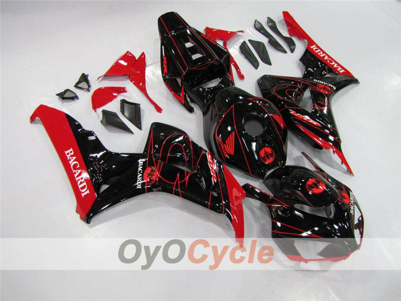 Kit de carenado de inyección para CBR1000RR 06-07 - Rojo, Negro - BACARDI #OYO87900550