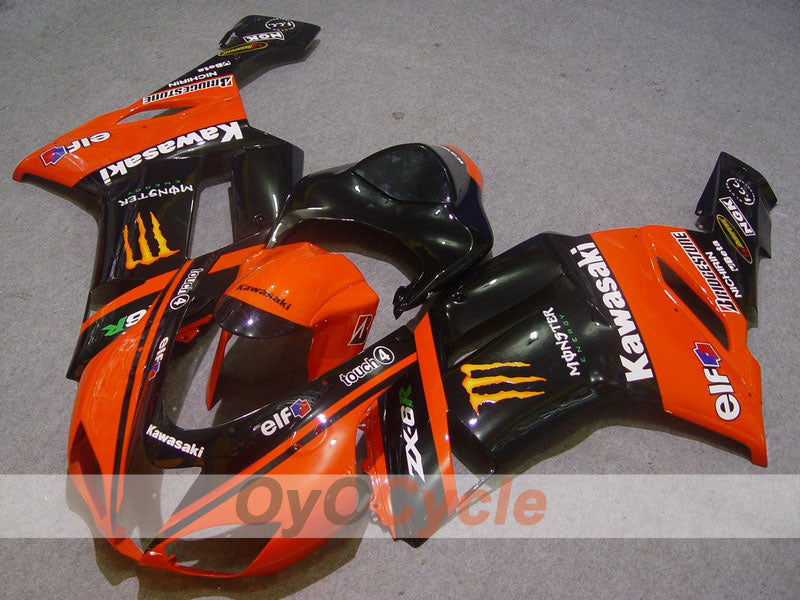 Kit de carenado de inyección para NINJA ZX-6R 07-08 - Naranja, Negro - Monster #OYO87901965 Imagen principal del producto
