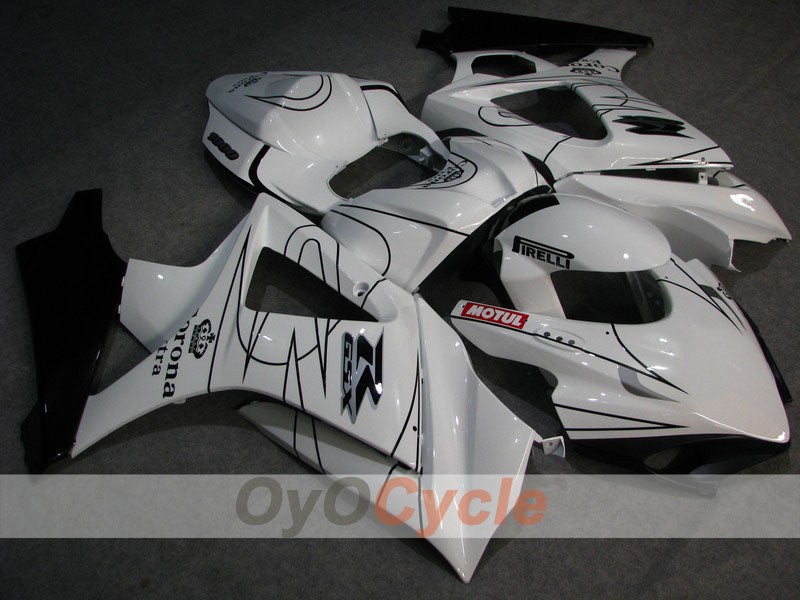 Kit de carenado por inyección para GSX R1000 07-08 - Blanco, Negro - Corona, MOTUL #OYO87902084