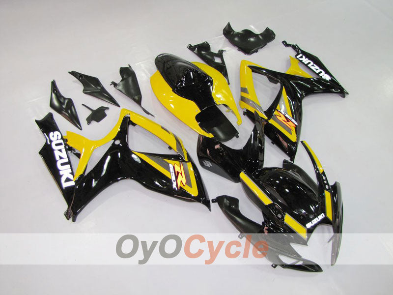 Carenado de inyección para GSX R600 06-07 - Amarillo, Negro, Mate - Estilo de fábrica #OYO87901539