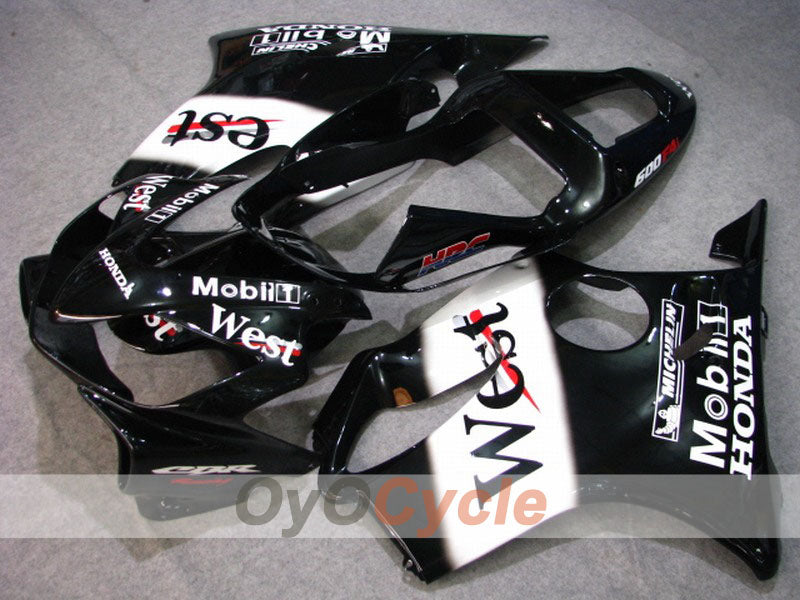 Kit de carenado por inyección para CBR600F4i 01-03 - Blanco, Negro - MICHELIN, West #OYO87900195 Imagen principal del producto