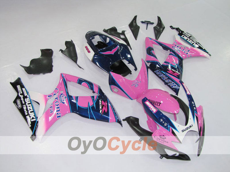 Kit de carenado por inyección para GSX R600 06-07 - Negro, Rosa - Corona, MOTUL #OYO87901433 Imagen principal del producto