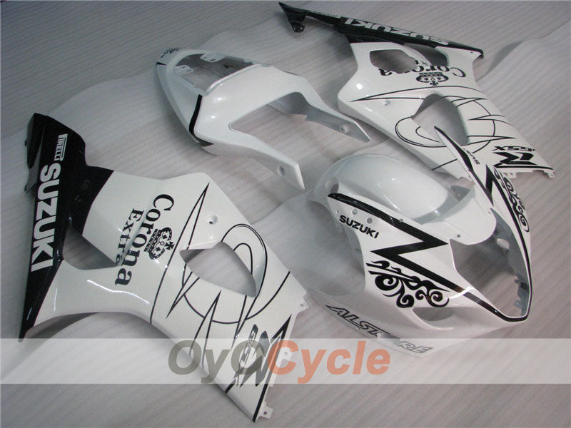 Kit de carenado inyectado para GSX R1000 03-04 - Blanco, Negro - Corona #OYO87901824