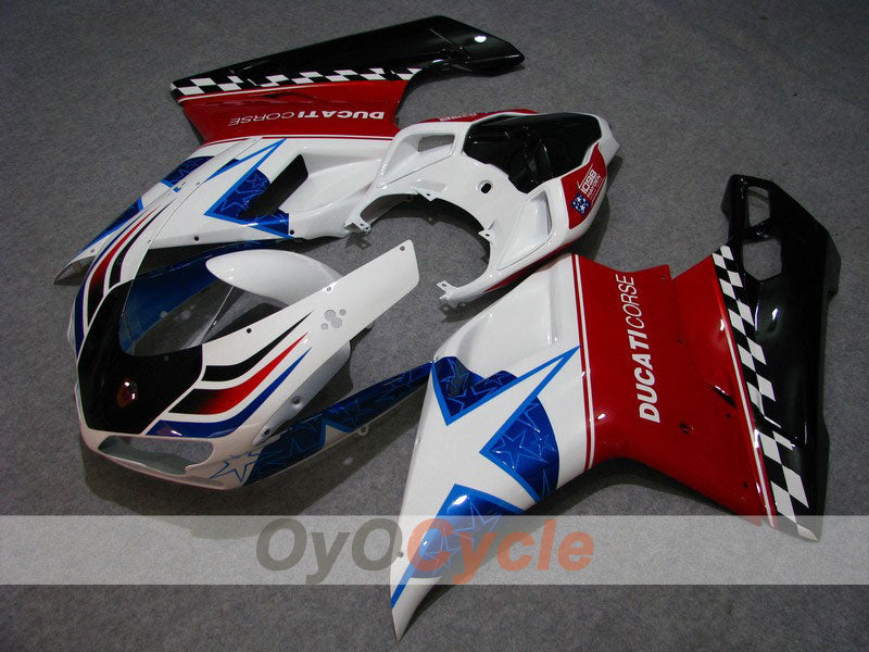 Kit de carenado de inyección para Ducati 848 08-13 - Rojo, Blanco - Xerox #OYO87902264 Imagen principal del producto