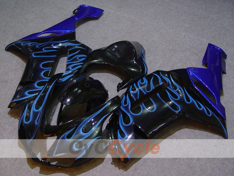 Kit de carenado de inyección para NINJA ZX-6R 07-08 - Azul, Negro - Llama #OYO87901941 Imagen principal del producto