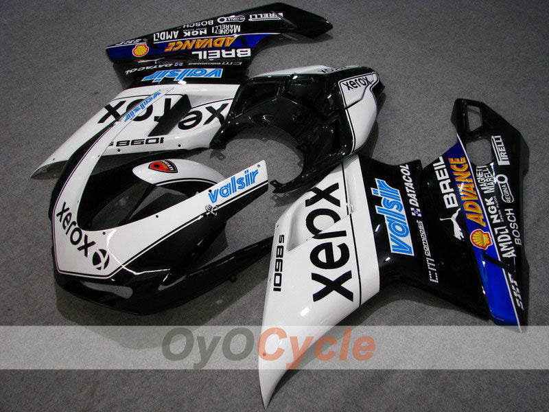 Carenado de inyección para Ducati 848 08-13 - Blanco, Negro - Xerox #OYO87902268 Imagen principal del producto
