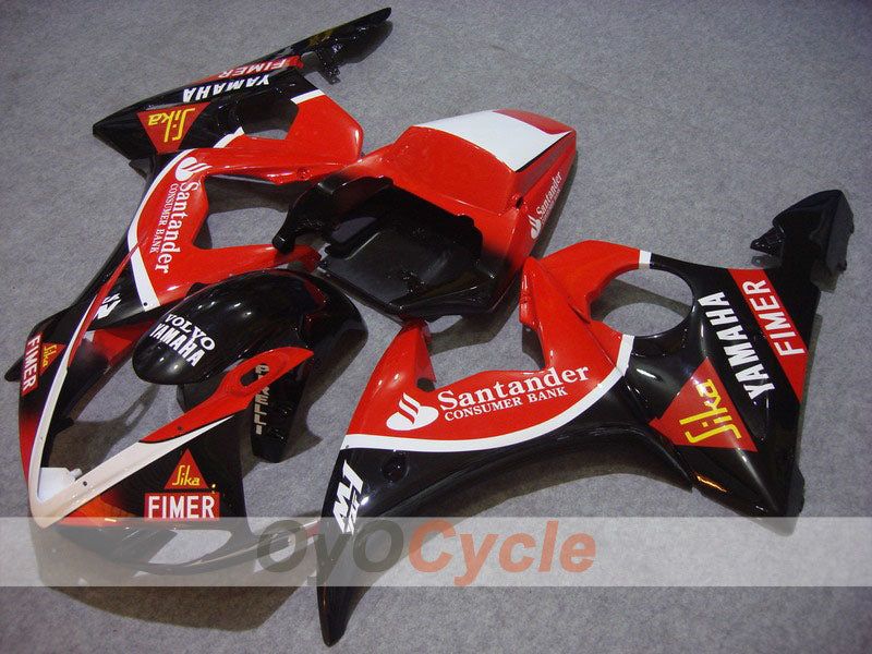 Carenado moldeado por inyección para YZF-R6 03-04 - Rojo, Negro - Santander #OYO87900926 Imagen principal del producto