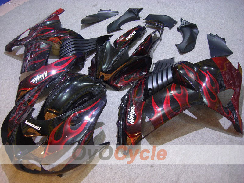 Kit de carenado por inyección para NINJA ZX-14R 06-11 - Rojo, Negro - Llama #OYO87902004 Imagen principal del producto