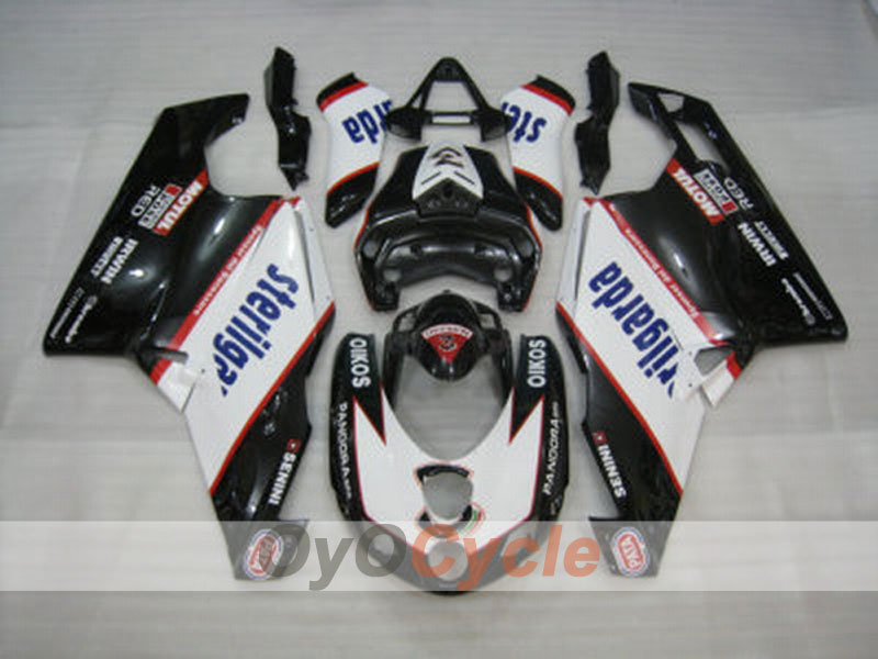 Kit de carenado por inyección para Ducati 749 05-06 - Blanco, Negro - Sterilgarda #OYO87902162 Imagen principal del producto