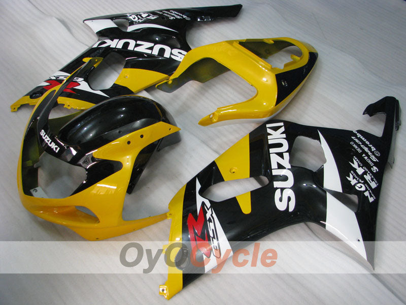 Kit de carenado por inyección para GSX R750 00-03 - Amarillo, Negro - Estilo de fábrica #OYO87901131