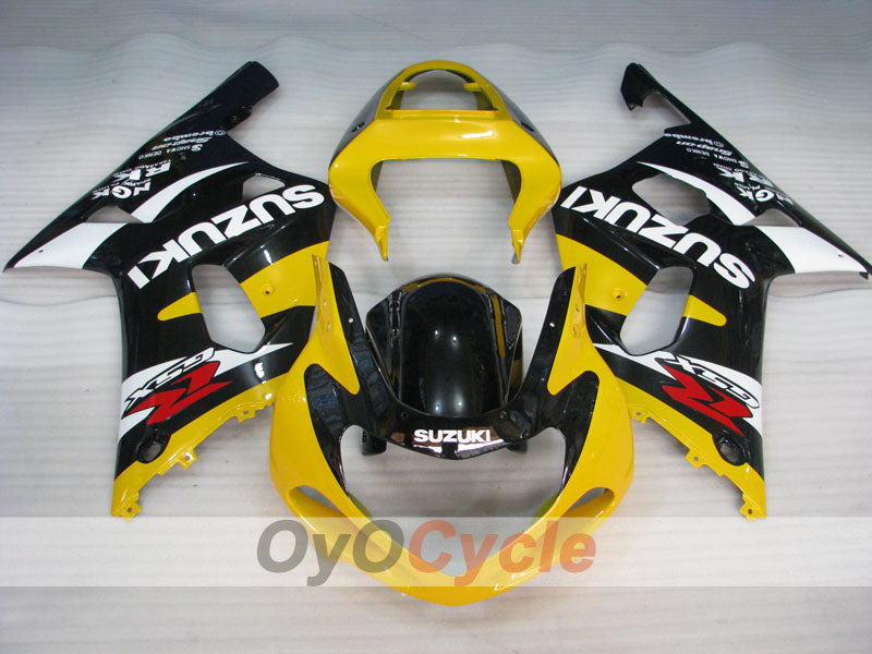 Kit de carenado por inyección para GSX R1000 00-02 - Amarillo, Negro - Estilo de fábrica #OYO87901790