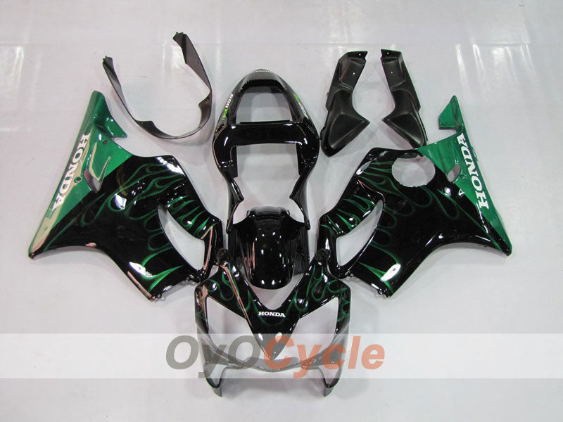 Kit de carenado de inyección para CBR600F4i 01-03 - Verde, Negro - Llama #OYO87900155 Imagen secundaria del producto