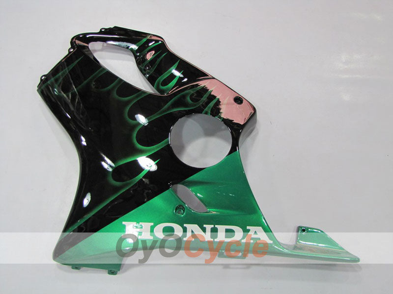 Kit de carenado de inyección para CBR600F4i 01-03 - Verde, Negro - Llama #OYO87900155