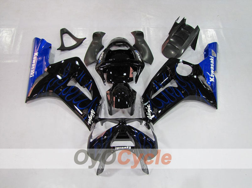Kit de carenado de inyección para NINJA ZX-6R 03-04 - Azul, Negro - Llama #OYO87901793 Imagen secundaria del producto