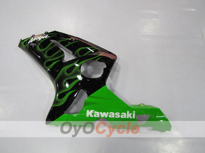 Kit de carenado de inyección para NINJA ZX-6R 03-04 - Verde, Negro - Llama #OYO87901795