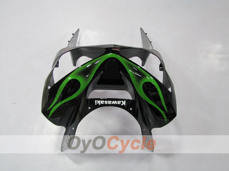 Kit de carenado de inyección para NINJA ZX-6R 03-04 - Verde, Negro - Llama #OYO87901795