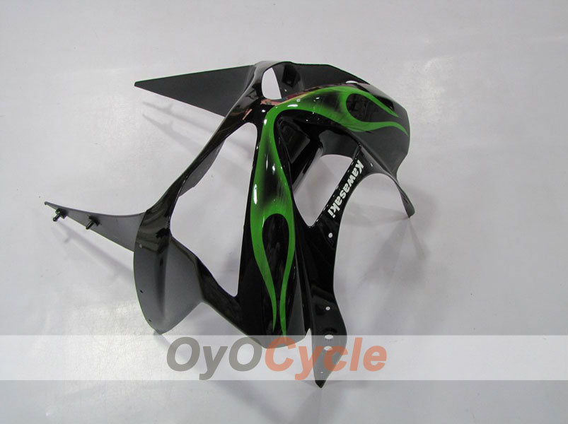 Kit de carenado de inyección para NINJA ZX-6R 03-04 - Verde, Negro - Llama #OYO87901795