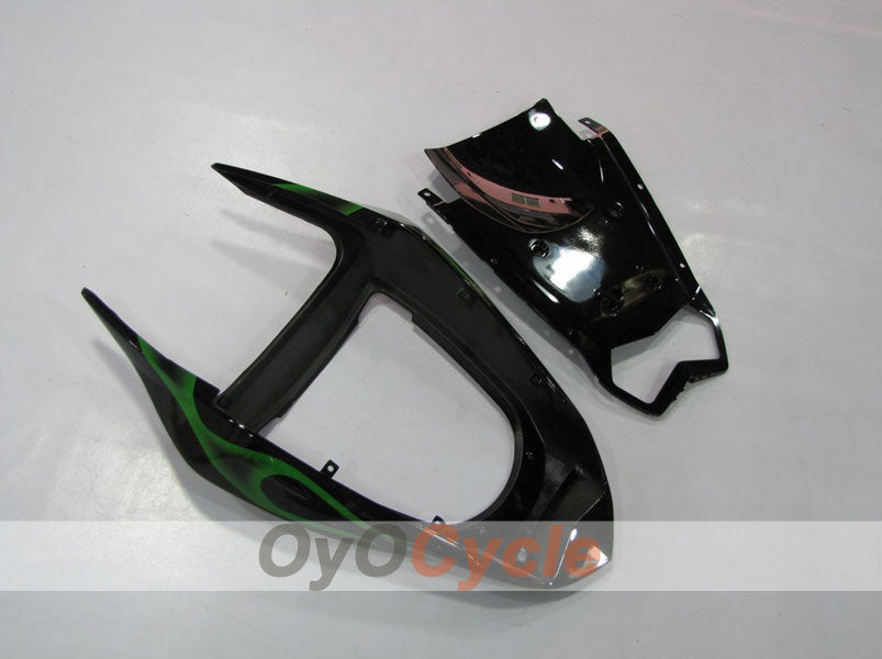 Kit de carenado de inyección para NINJA ZX-6R 03-04 - Verde, Negro - Llama #OYO87901795