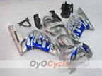 Carenado de inyección para NINJA ZX-6R 03-04 - Azul, Plata - Llama #OYO87901797