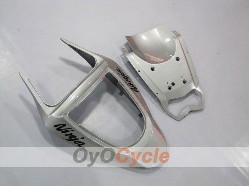 Carenado de inyección para NINJA ZX-6R 03-04 - Azul, Plata - Llama #OYO87901797