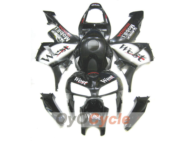 Kit de carenado por inyección para CBR600RR 05-06 - Blanco, Negro - Oeste #OYO87900352 Imagen secundaria del producto