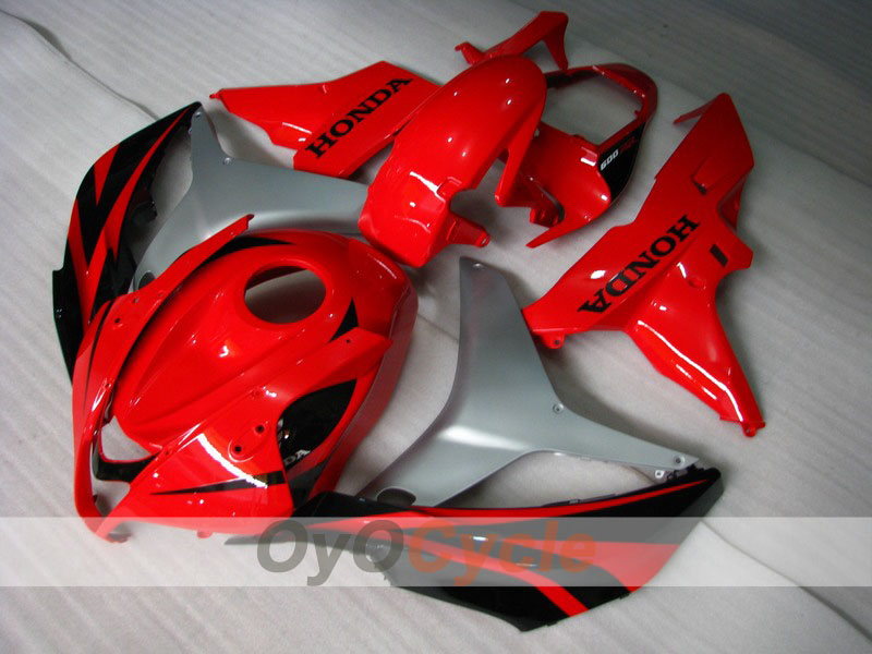 Kit de carenado por inyección para CBR600RR 07-08 - Rojo, Negro - Estilo de fábrica #OYO87900416