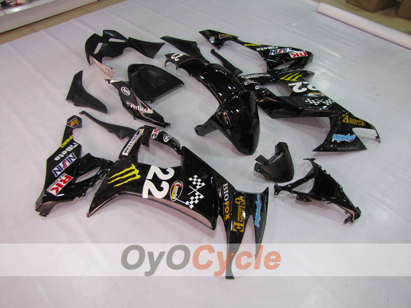 Carenado de inyección para NINJA ZX-10R 08-10 - Negro - Monster #OYO87901652