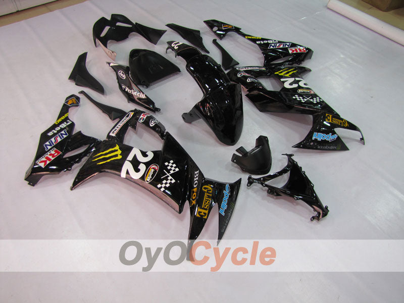 Carenado de inyección para NINJA ZX-10R 08-10 - Negro - Monster #OYO87901652