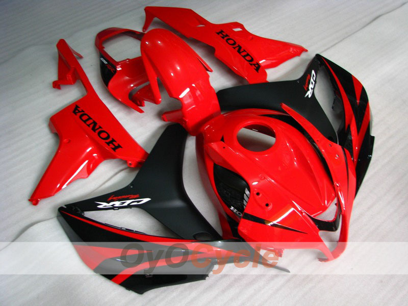 Kit de carenado por inyección para CBR600RR 07-08 - Rojo, Negro, Mate - Estilo de fábrica #OYO87900418