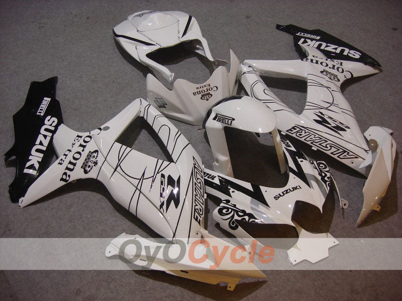 Kit de carenado inyectado para GSX R600 08-10 - Blanco, Negro - Corona #OYO87901609