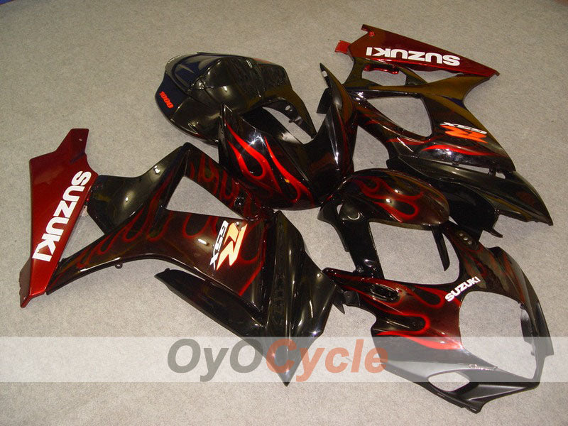 Kit de carenado por inyección para GSX R1000 07-08 - Rojo, Negro - Llama #OYO87902099