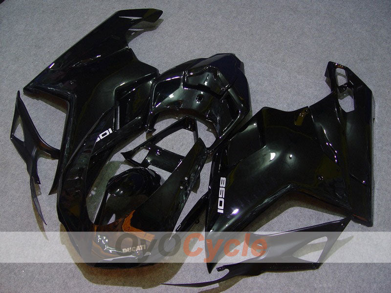 Kit de carenado por inyección para Ducati 1098 07-09 - Negro - Estilo de fábrica #OYO87902314