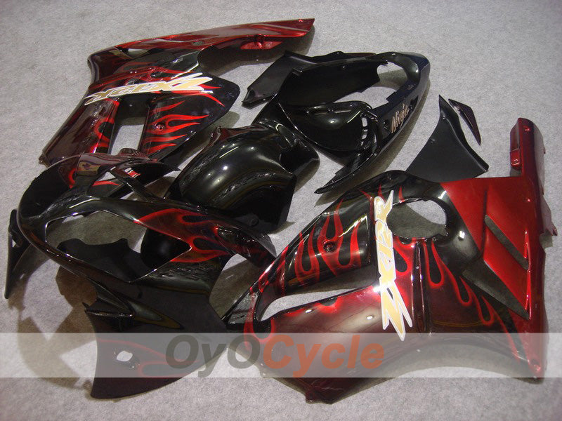 Carenado inyectado para NINJA ZX-12R 02-05 - Rojo, Negro - Llama #OYO87903093 Imagen principal del producto