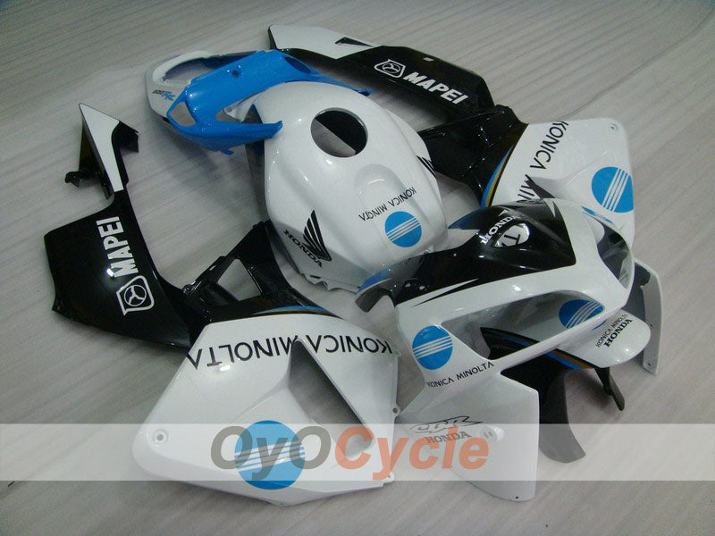 Kit de carenado por inyección para 05-06 CBR600RR - Blanco, Negro - Konica Minolta #OYO87900260 Imagen principal del producto