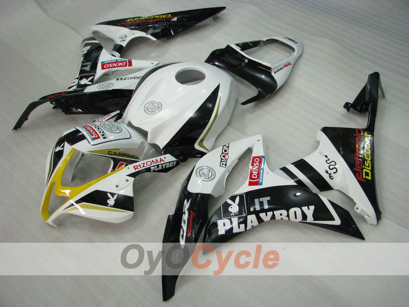 Kit de carenado por inyección para CBR600RR 07-08 - Blanco, Negro - PlayBoy #OYO87900421 Imagen principal del producto