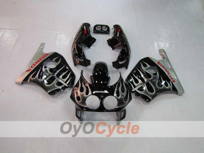 Carenado de inyección para CBR250RR 90-94 - Negro, Plata - Llama #OYO87902950