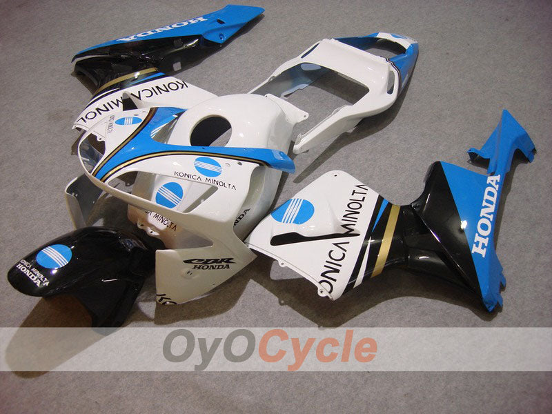 Kit de carenado por inyección para 03-04 CBR600RR - Blanco, Negro - Konica Minolta #OYO87902529 Imagen principal del producto