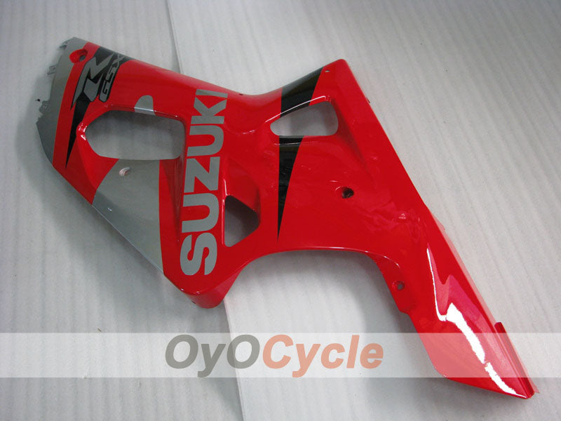 Carenado de inyección para GSX R600 01-03 - Rojo, Plateado - Estilo de fábrica #OYO87905125