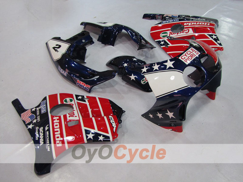 Carenado de inyección para CBR250RR 90-94 - Rojo, Azul - Castrol #OYO87902956