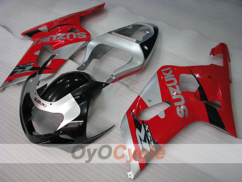 Carenado de inyección para GSX R600 01-03 - Rojo, Plateado - Estilo de fábrica #OYO87905125 Imagen principal del producto