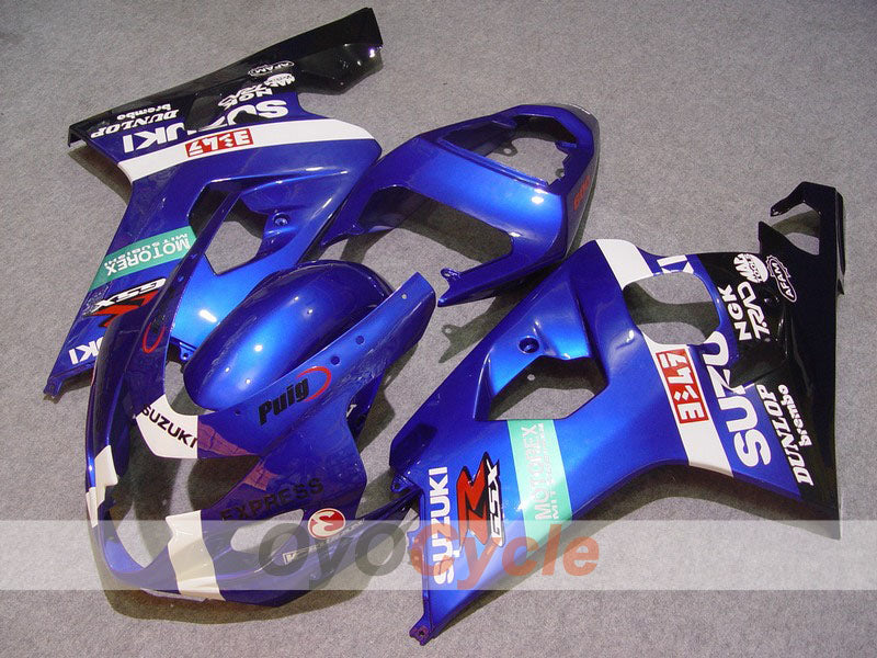 Kit de carenado por inyección para GSX R750 04-05 - Azul, Blanco - DUNLOP #OYO87901248 Imagen principal del producto