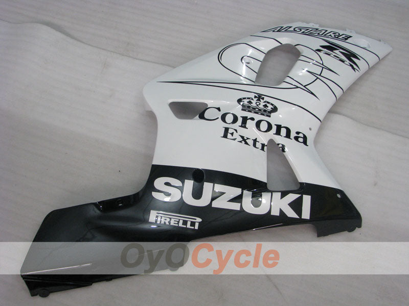 Kit de carenado por inyección para GSX R750 00-03 - Blanco, Negro - Corona #OYO87901023