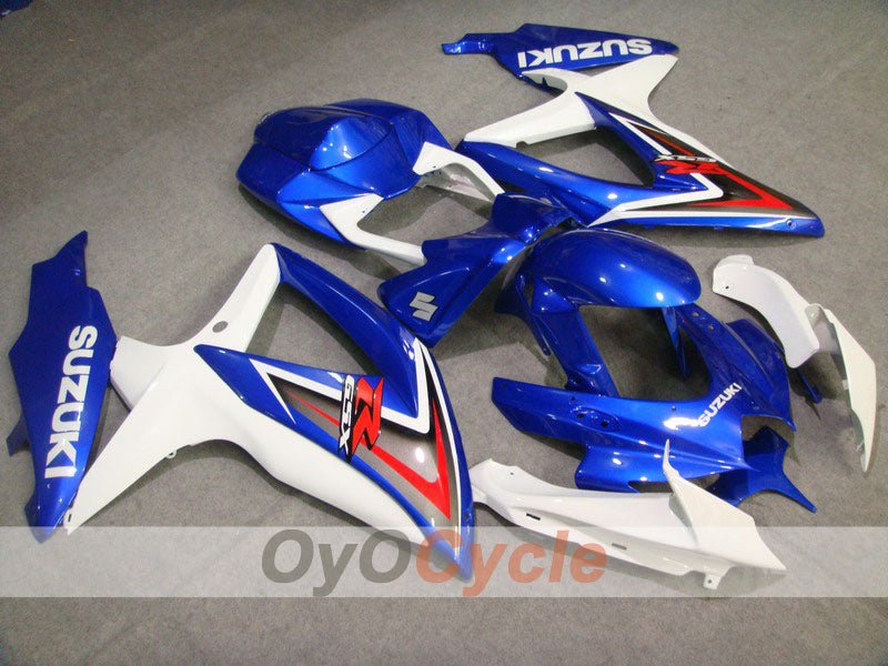 Carenado de inyección para GSX R750 08-10 - Azul, Blanco - Estilo de fábrica #OYO87901414