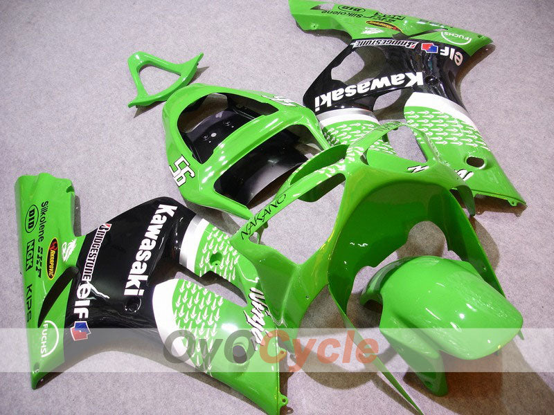 Carenado inyectado para NINJA ZX-6R 03-04 - Verde, Negro - Nakano #OYO87901817 Imagen principal del producto