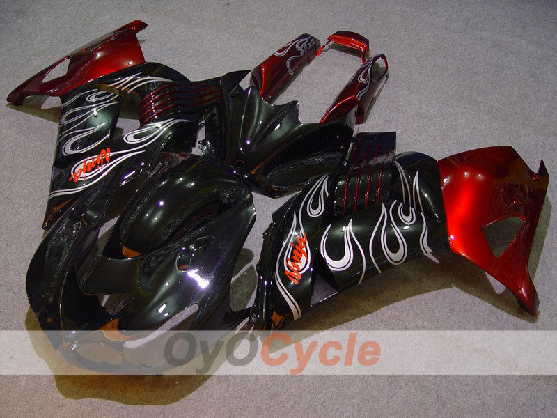 Carenado de inyección para NINJA ZX-14R 06-11 - Blanco, Negro - Llama #OYO87902006 Imagen principal del producto