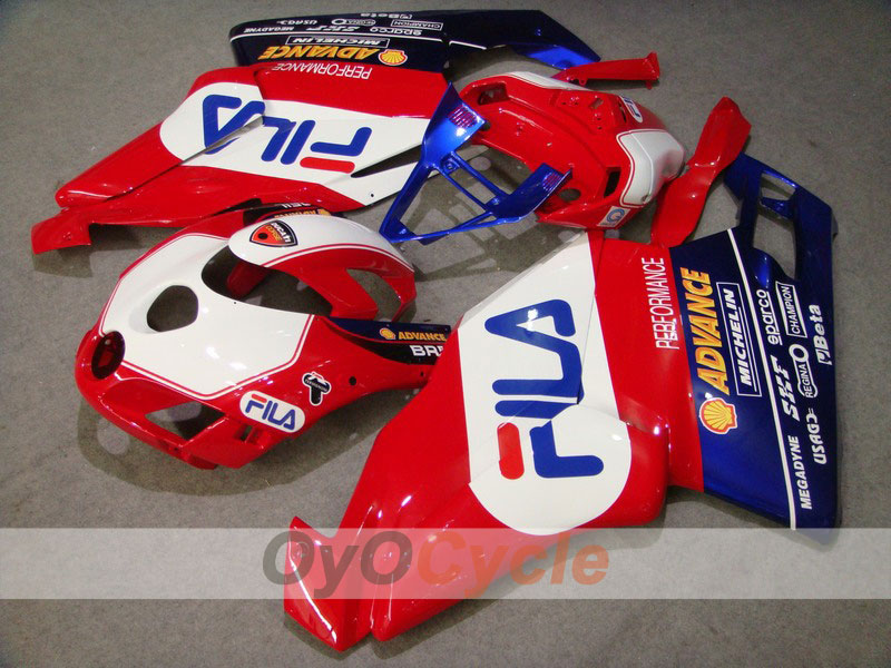 Kit de carenado por inyección para Ducati 749 05-06 - Rojo, Blanco - FILA #OYO87902159 Imagen principal del producto