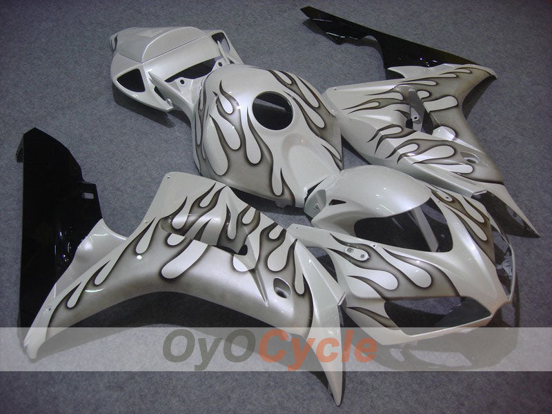 Carenado de inyección para CBR1000RR 06-07 - Blanco, Plata - Llama #OYO87900586