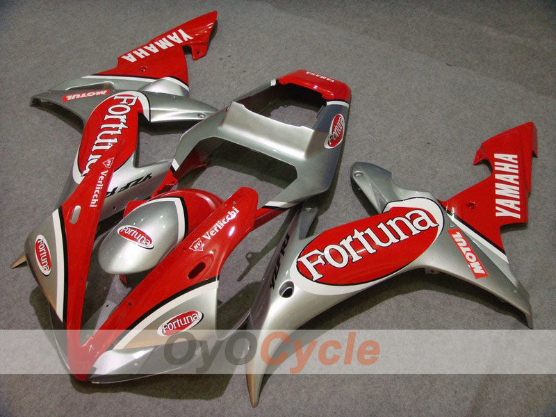 Carenado de inyección para YZF-R1 02-03 - Rojo, Plata - Fortuna, MOTUL #OYO87900799 Imagen principal del producto
