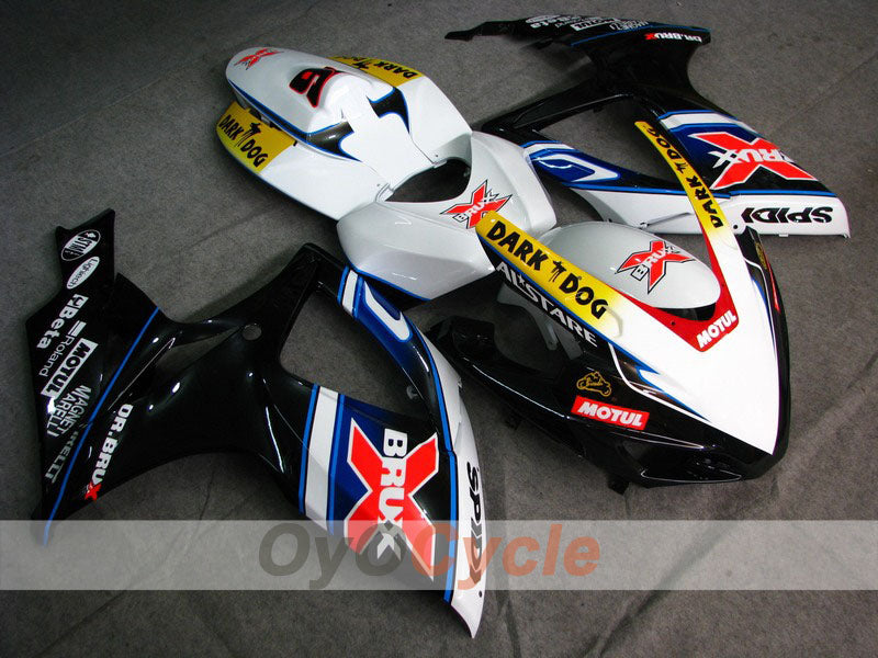 Kit de carenado por inyección para GSX R750 06-07 - Blanco, Negro - Dark Dog #OYO87901279 Imagen principal del producto