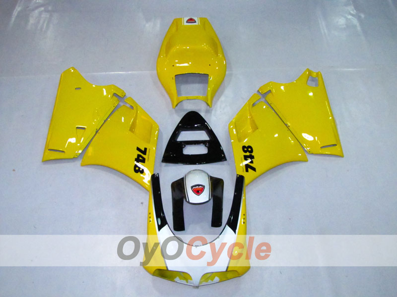 Kit de carenado de inyección para Ducati 748 94-02 - Amarillo, Negro - Estilo de fábrica #OYO87902048